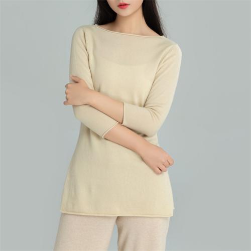 内蒙现货批发针织衫 高端经典羊毛衫 短款圆领厂家新款打底羊绒衫