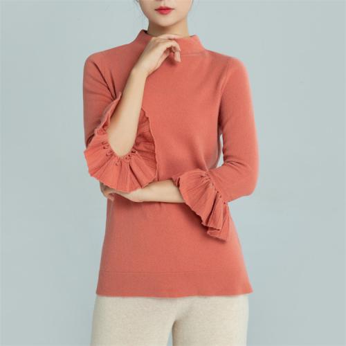 厂家定制现货针织衫 秋冬新款高领羊毛衫衫 修身时尚外搭羊绒衫